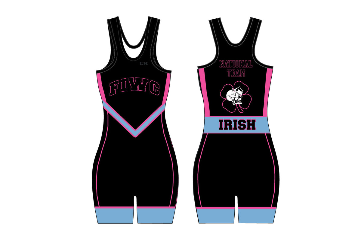 Fightin' Irish Wrestling Sublimated Women's Singlet - National Team 2026 (Black)