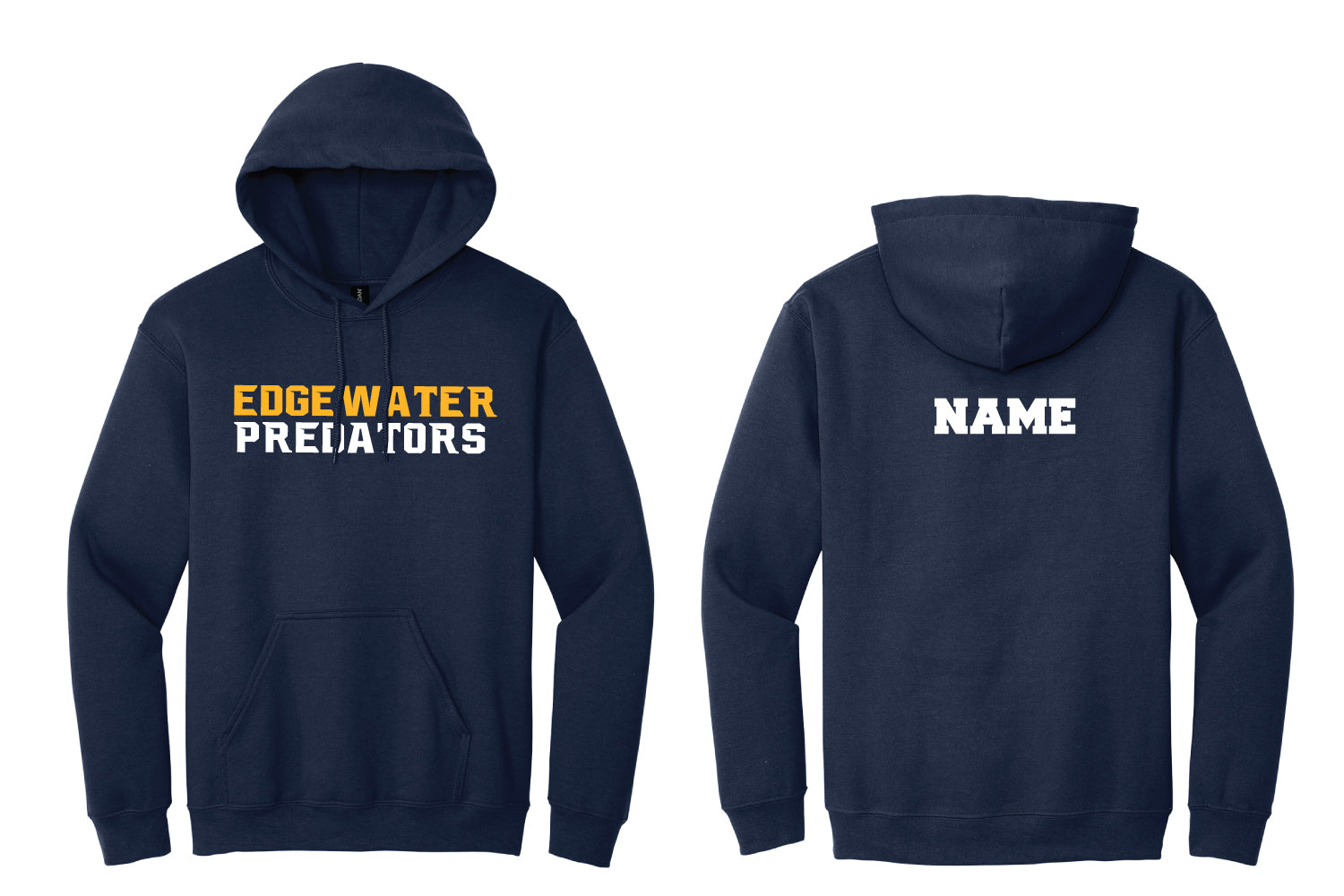 Edgewater Wrestling Cotton Hoodie - Navy