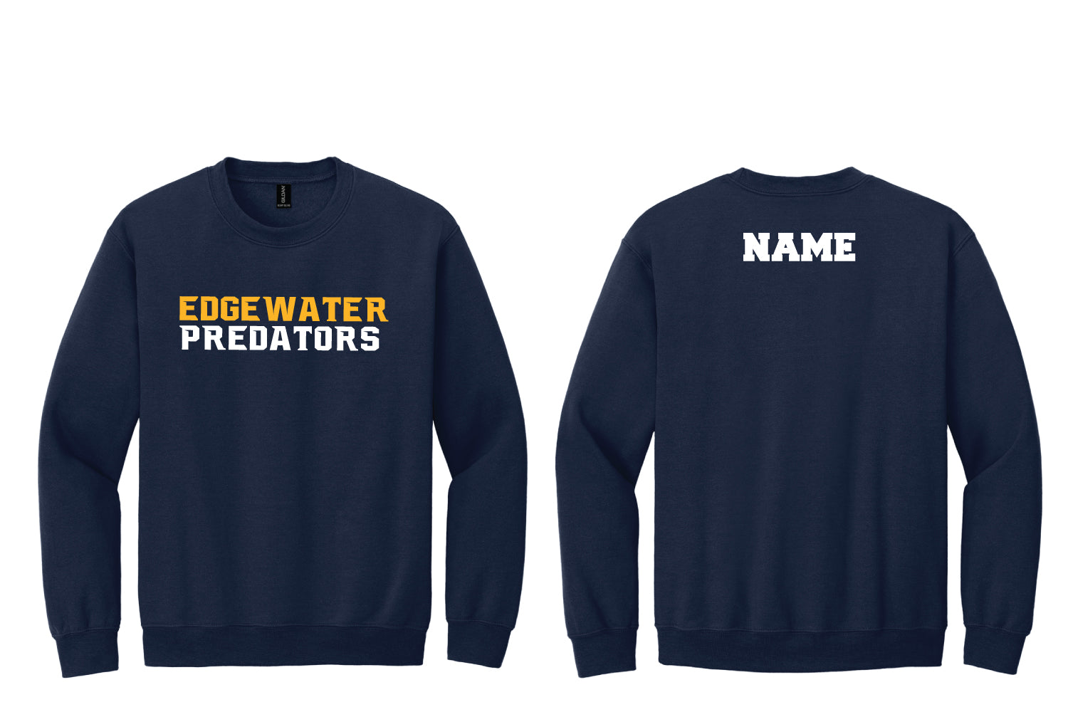 Edgewater Wrestling Cotton Crewneck Sweatshirt - Navy