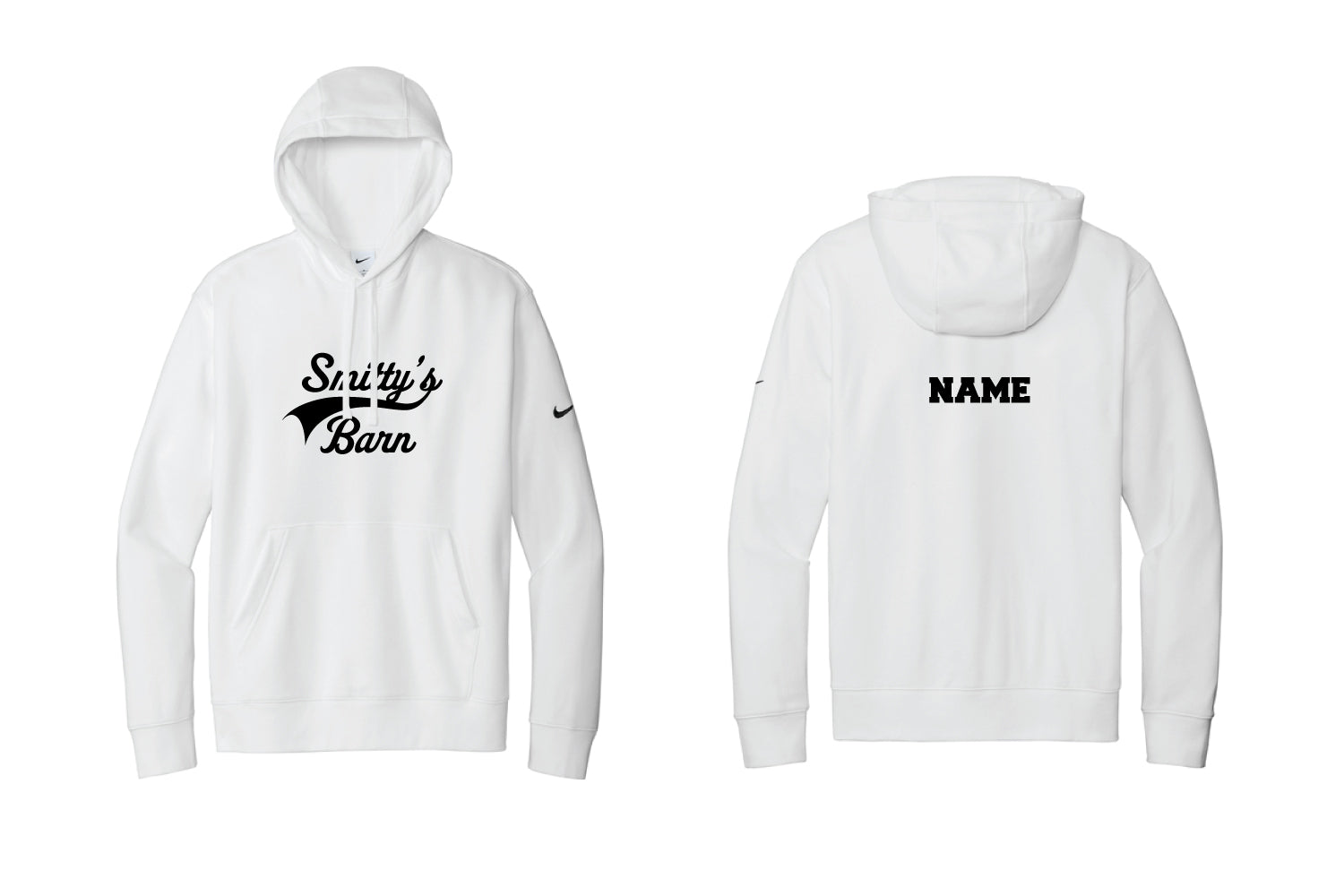 Smitty's Wrestling Barn Nike Polycotton Hoodie - White