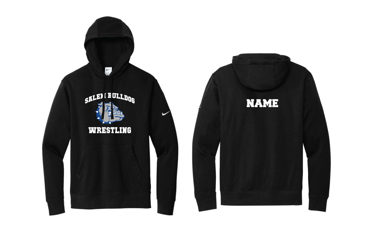 Salem Bulldogs Wrestling Nike Polycotton Hoodie - Black