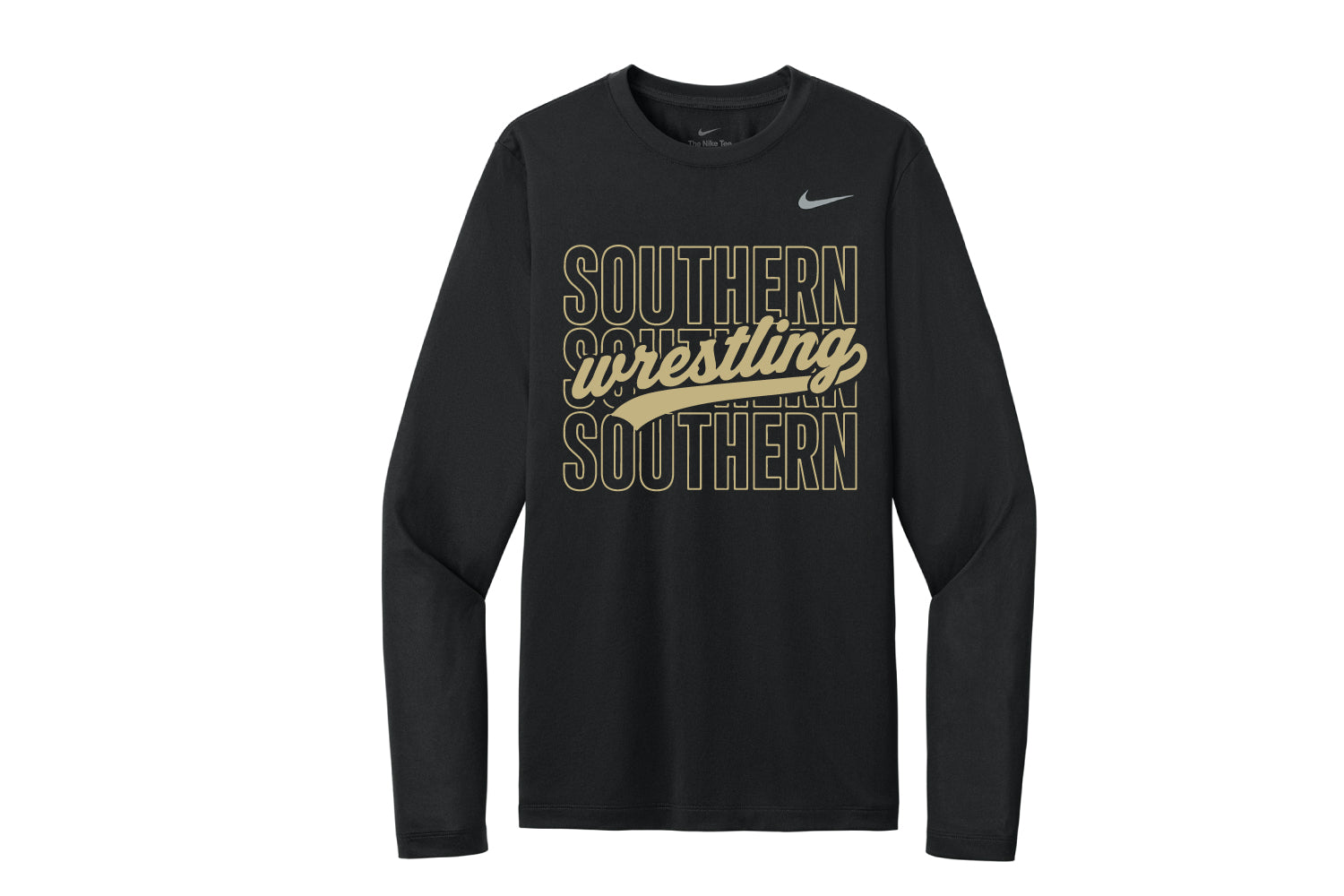 Southern Rams Wrestling Nike Dryfit LS Shirt Vintage Design - Black