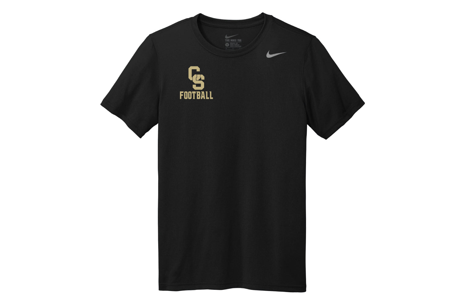 CT State Football Nike Dryfit Tee - Black
