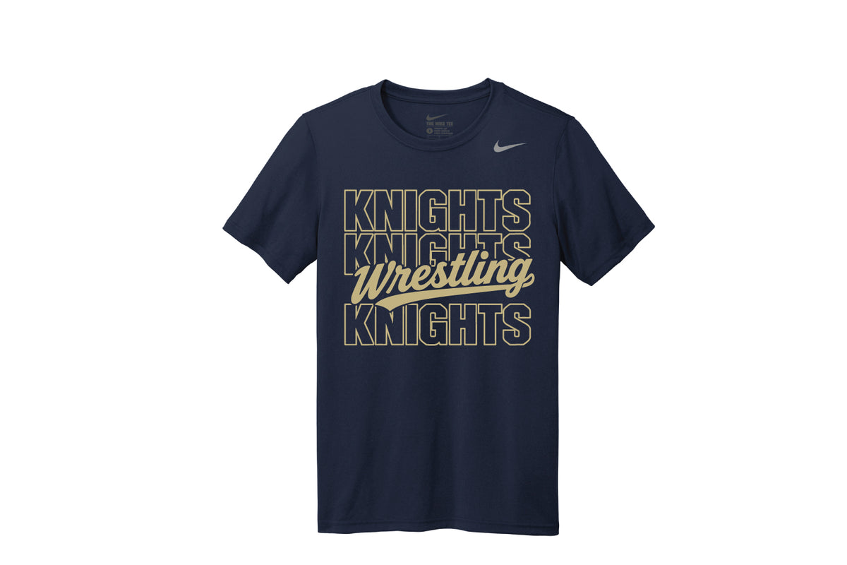 NVOT Wrestling Nike Dryfit Tee Vintage Logo - Navy