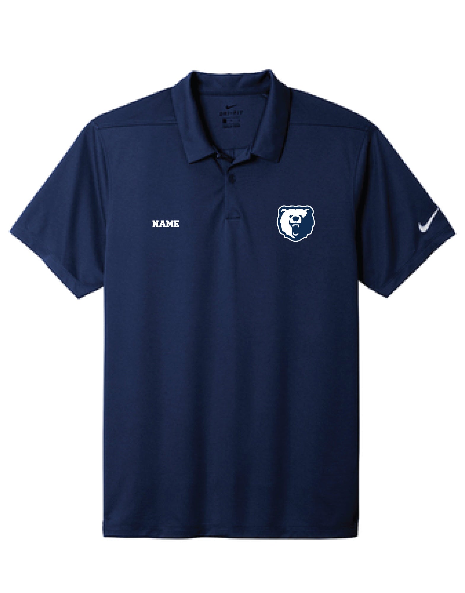 Twin Boro Football Nike Men's Dryfit Polo - Navy