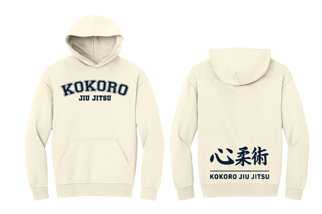 Kokoro Jiu Jitsu Oversized Heavyweight Hoodie - Griege