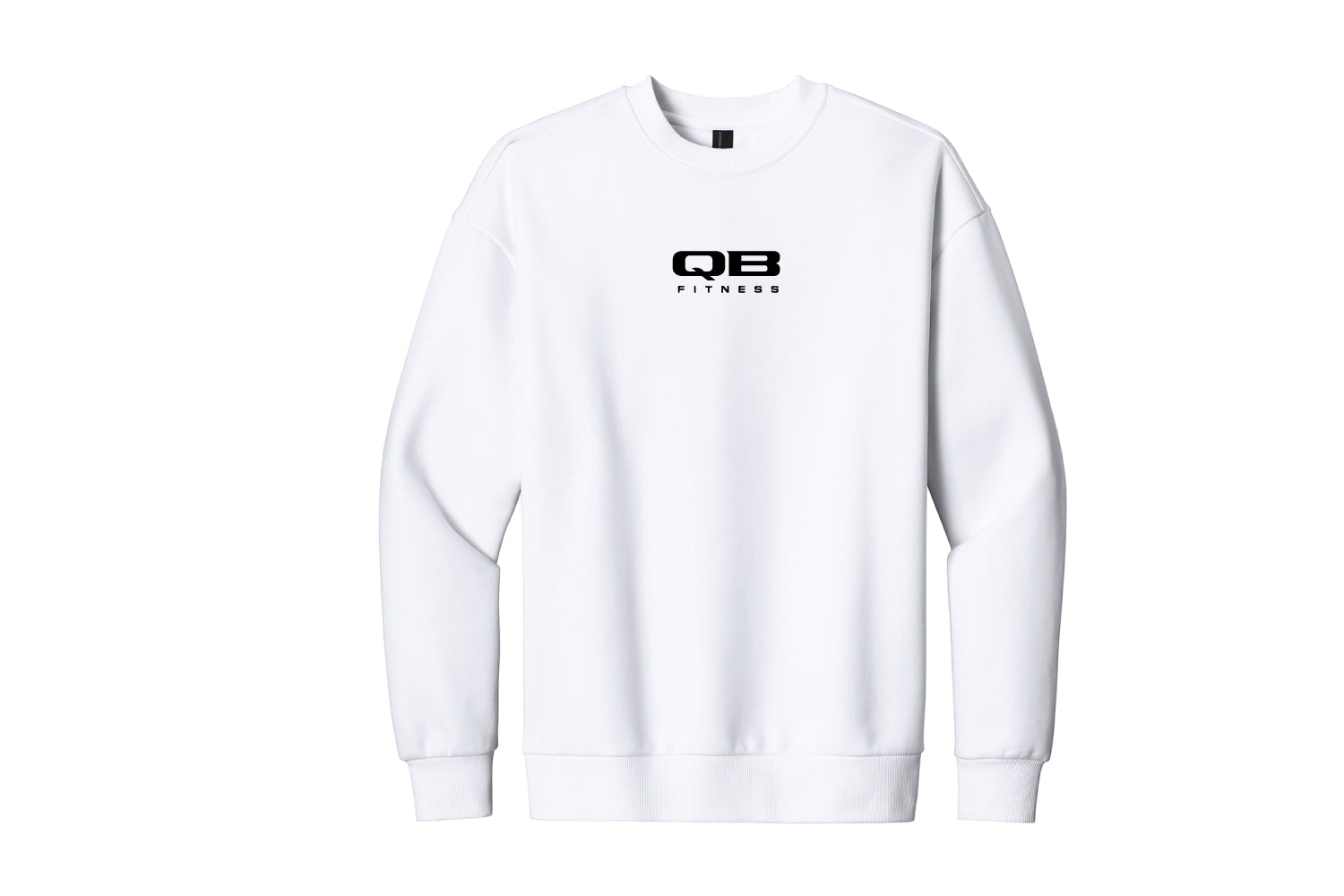 QB Fitness Oversized Fleece Crew - White