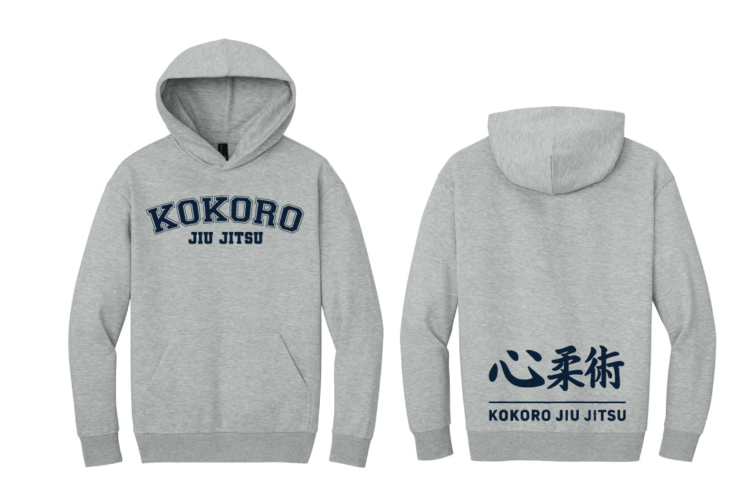 Kokoro Jiu Jitsu Oversized Heavyweight Hoodie - Grey
