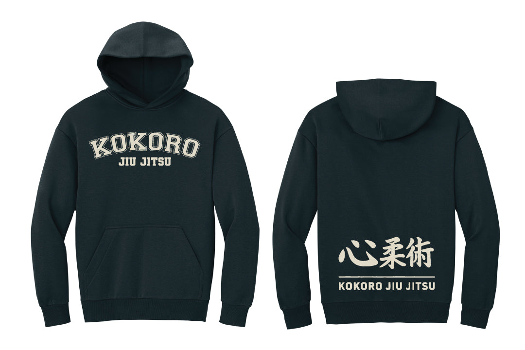 Kokoro Jiu Jitsu Oversized Heavyweight Hoodie - Navy