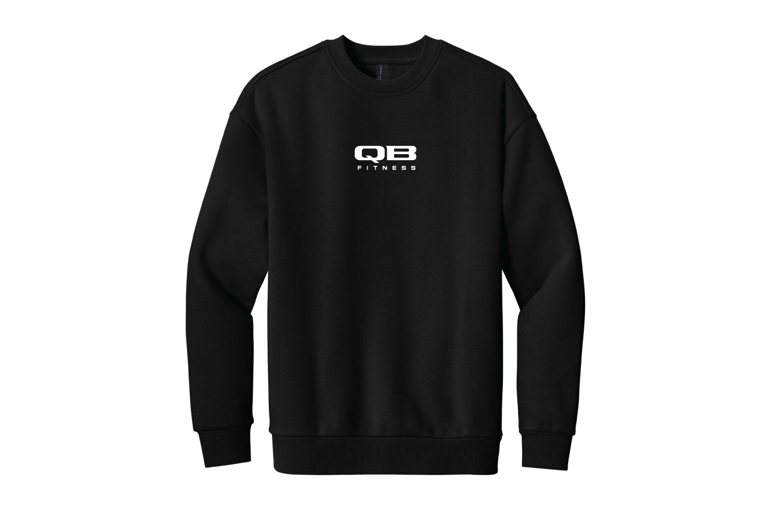 QB Fitness Oversized Fleece Crew - Black