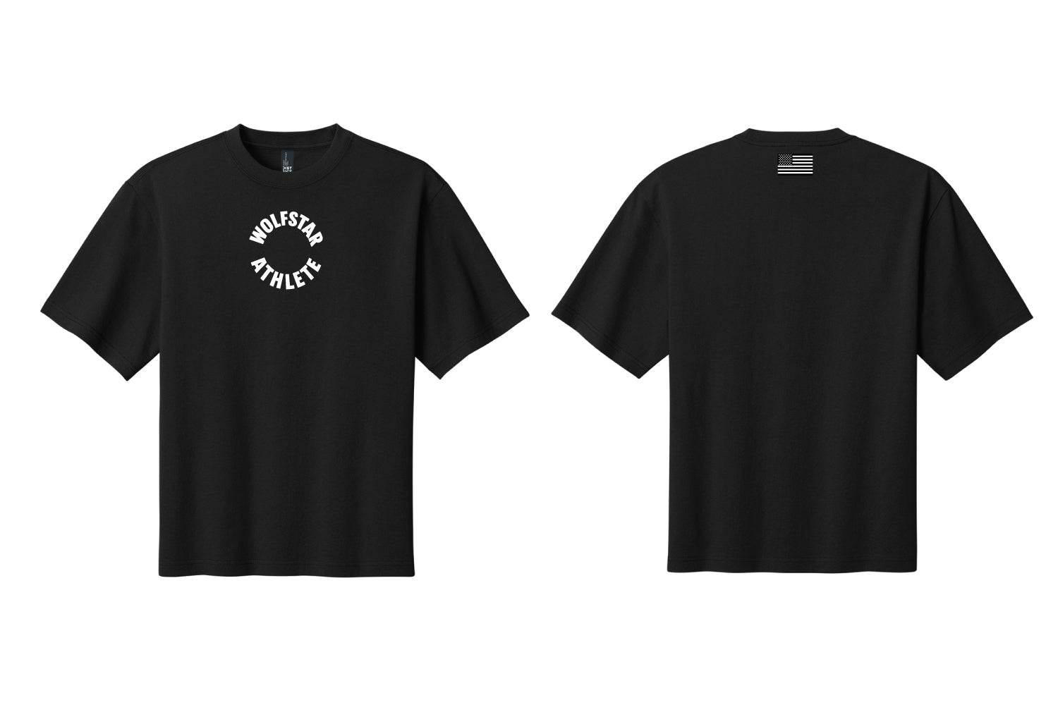 WolfStar Fitness Oversized T-Shirt - Black - Design 4