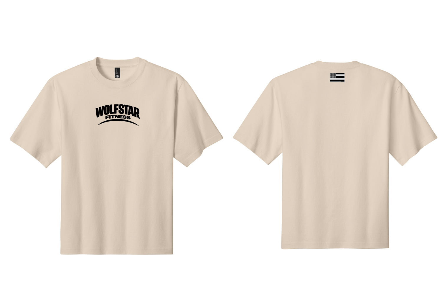 WolfStar Fitness Oversized T-Shirt - Chai - Design 1