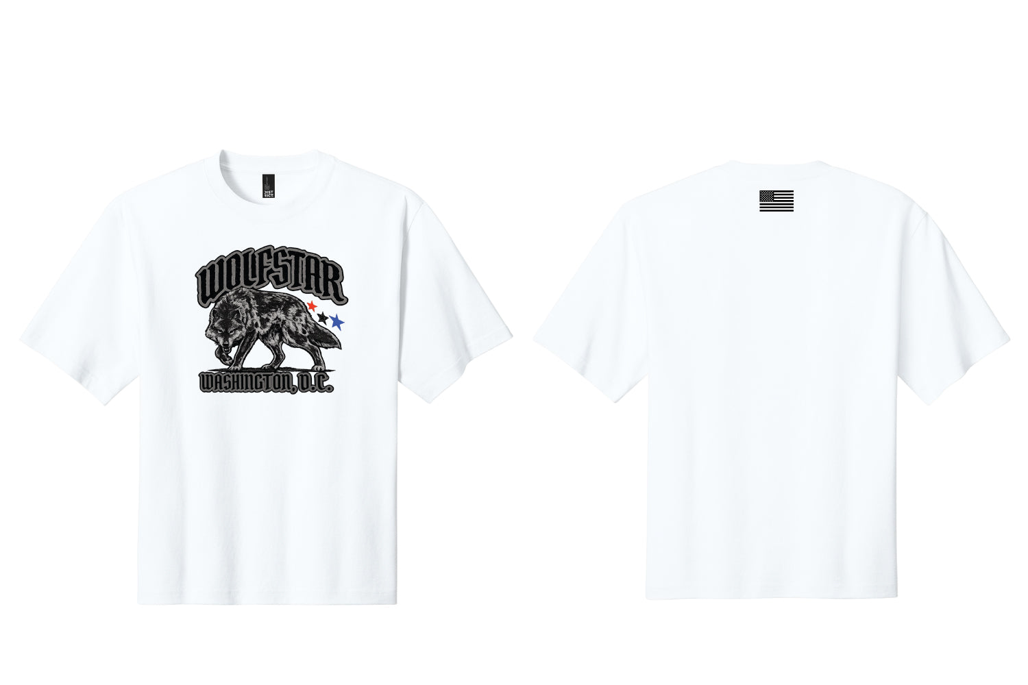 WolfStar Fitness Oversized T-Shirt - White - Design 2