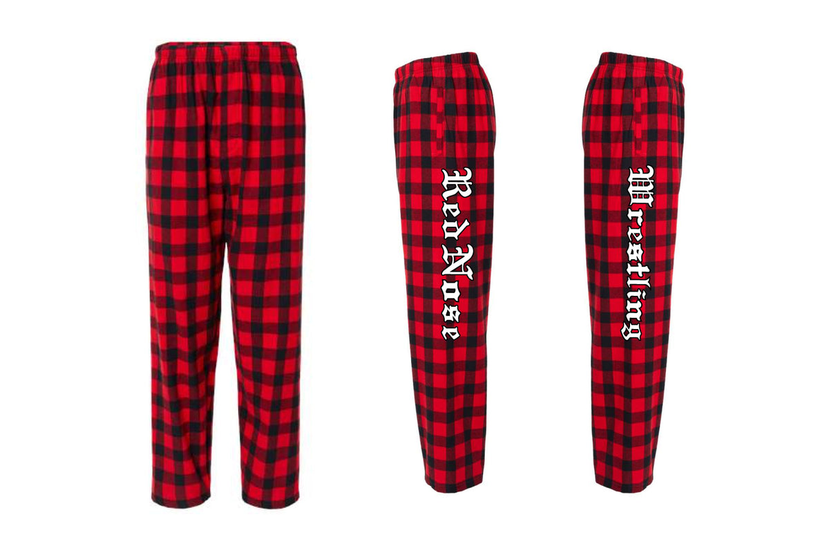 Red Nose Flannel PJ Pants - Red/Black