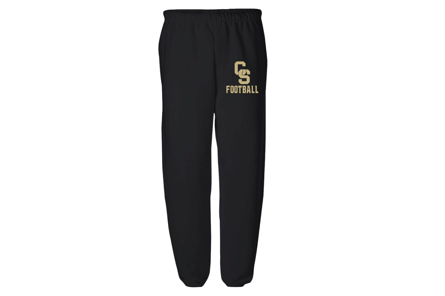 CT State Football Cotton Sweatpants - Black