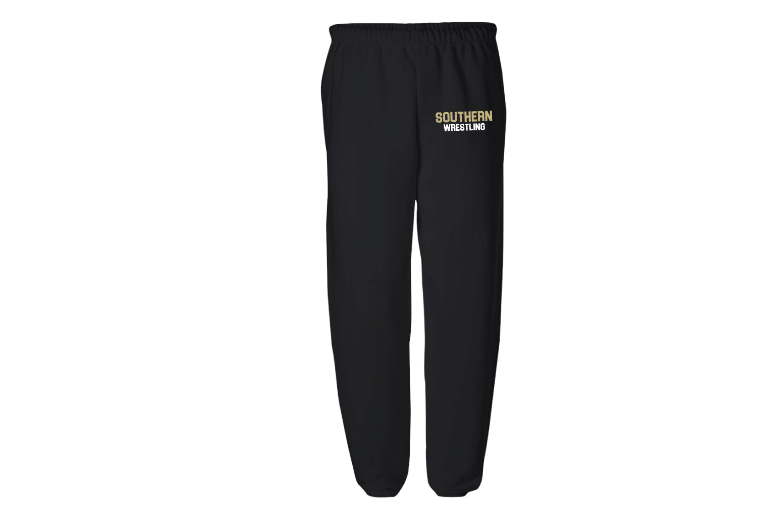 Southern Rams Wrestling Cotton Sweatpants - Black