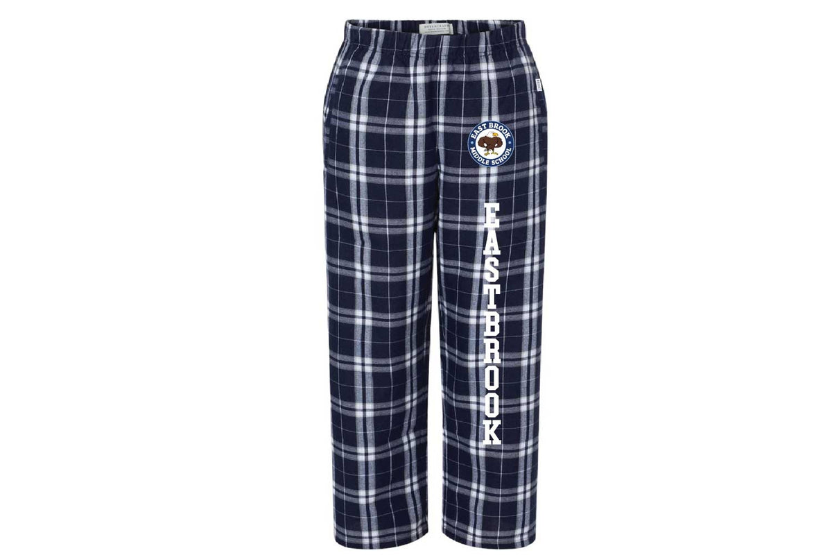 East Brook Middle School Flannel PJ Pants - Navy/Silver