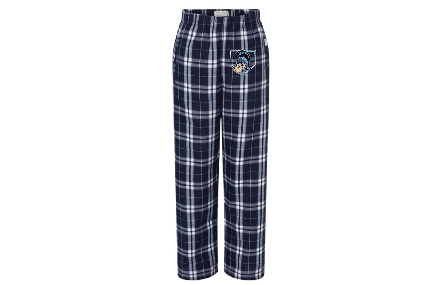 Paramus Softball "Home Plate Logo" Flannel Pajama Pants - Navy/Grey