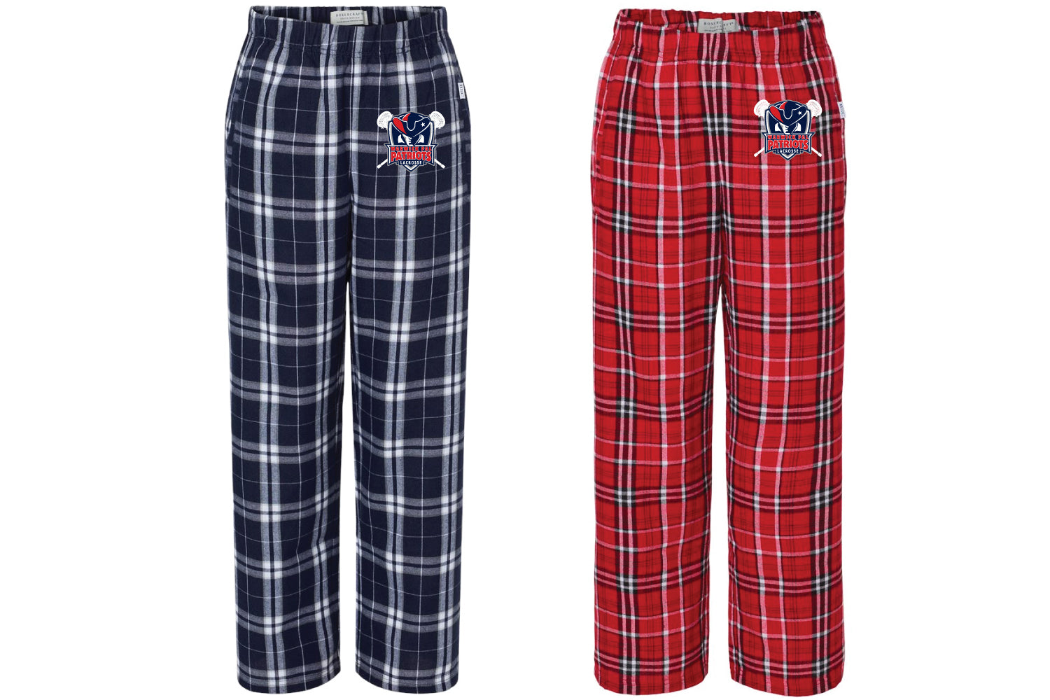 Warwick Pal Patriots Lax  Youth Flannel PJ Pants - Navy or Red