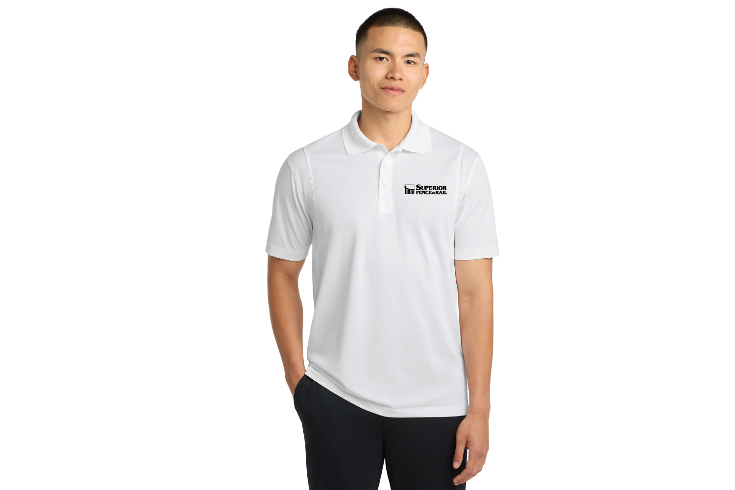 Superior Fence & Rail Moisture-Wicking Polo - White