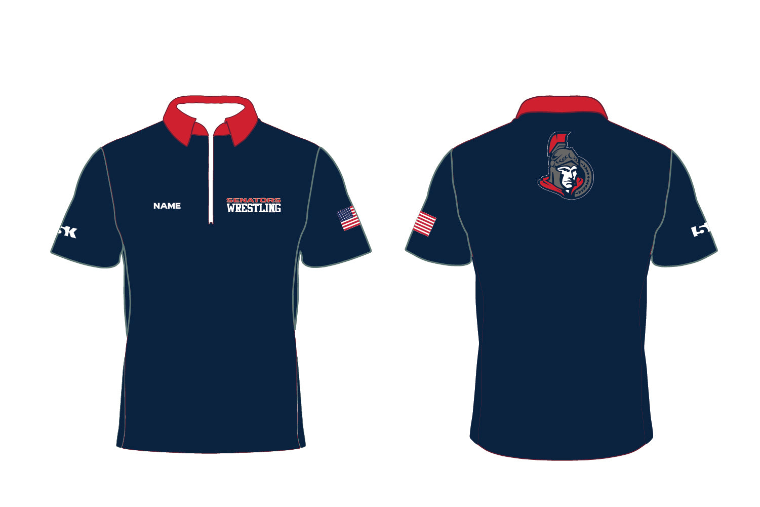 Senators Wrestling Sublimated Polo Shirt
