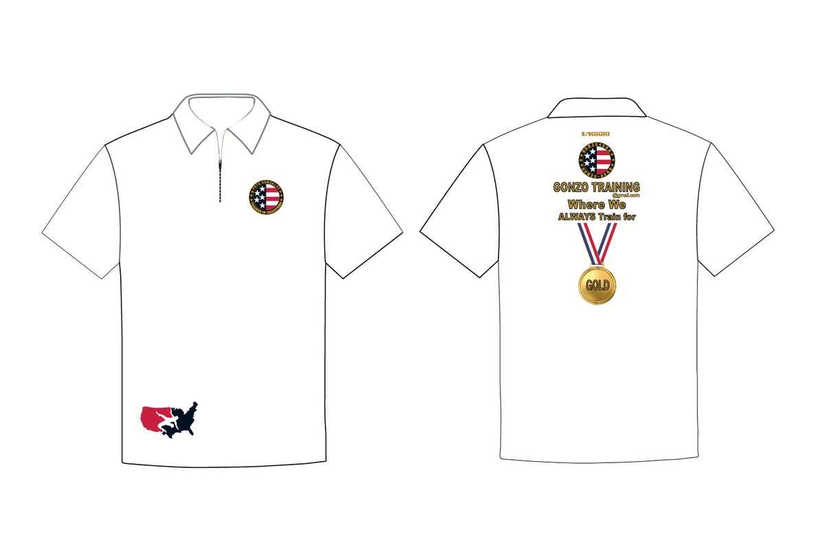 Gonzo Trained Sublimated Polo Shirt - White