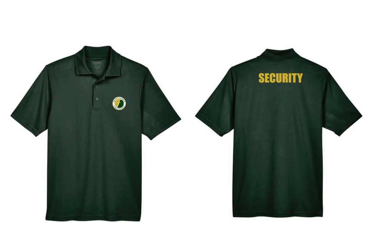 Felician University Campus Security Men's Polyester Pique Polo Shirt - Forest Green