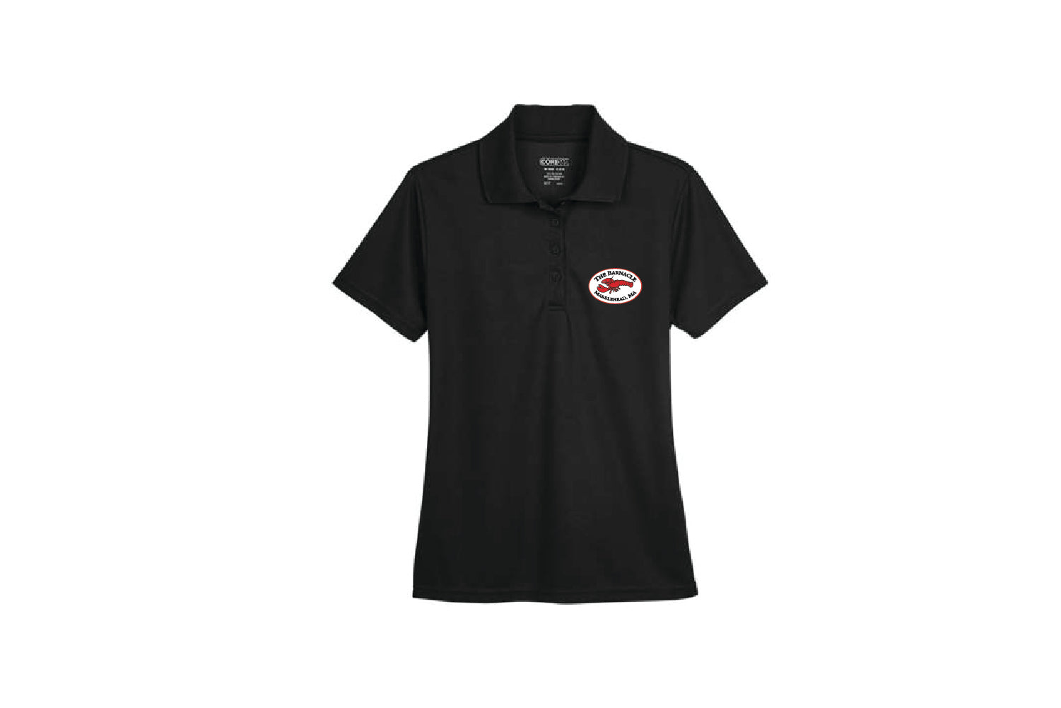 The Barnacle Women's Polyester Pique Polo Shirt - Black