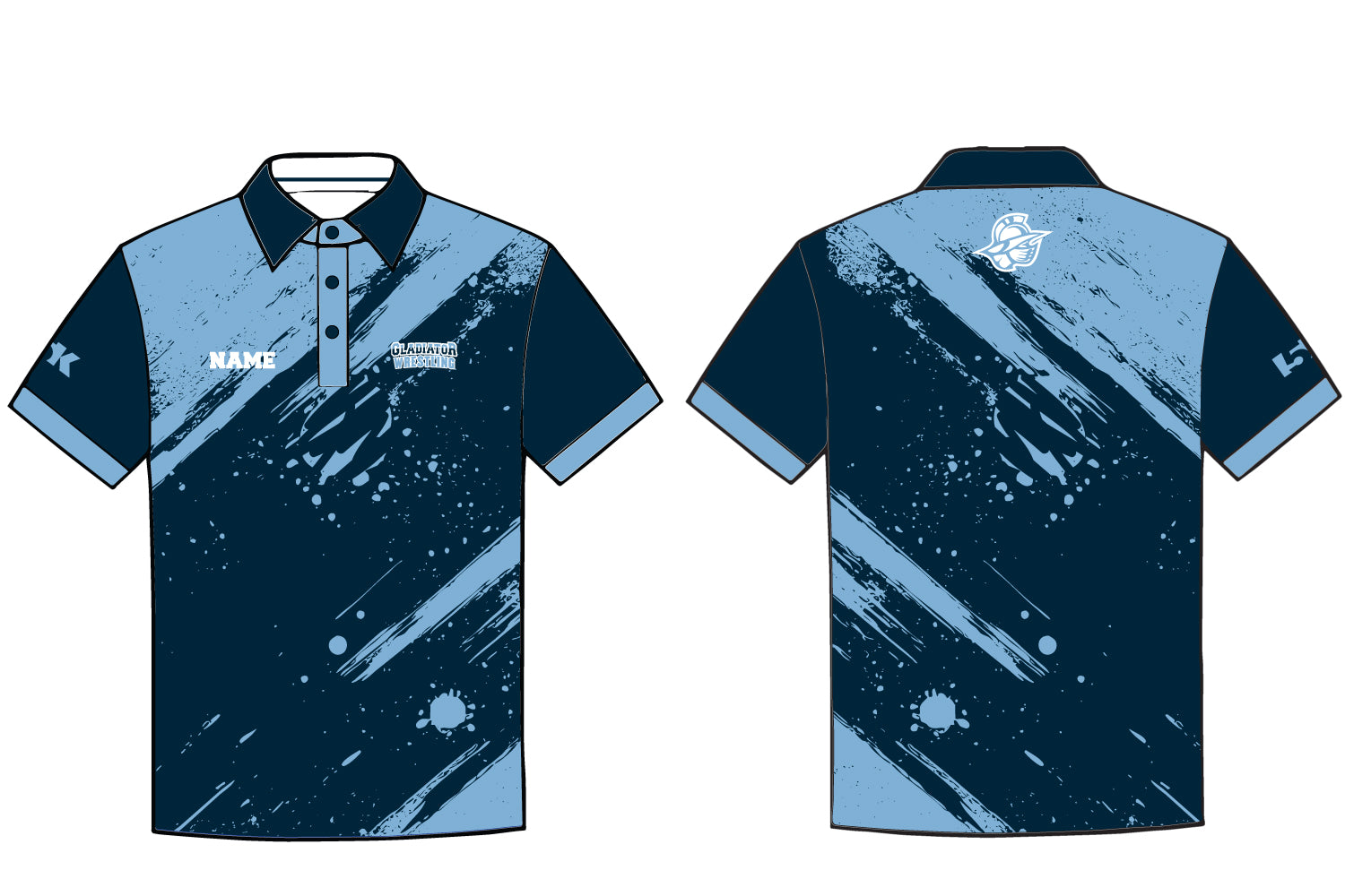 Bristol Gladiators Wrestling Sublimated Polo Shirt