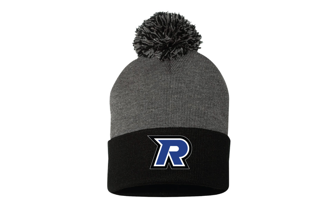 Tri-Town Renegades Pom Beanie - Black/Grey