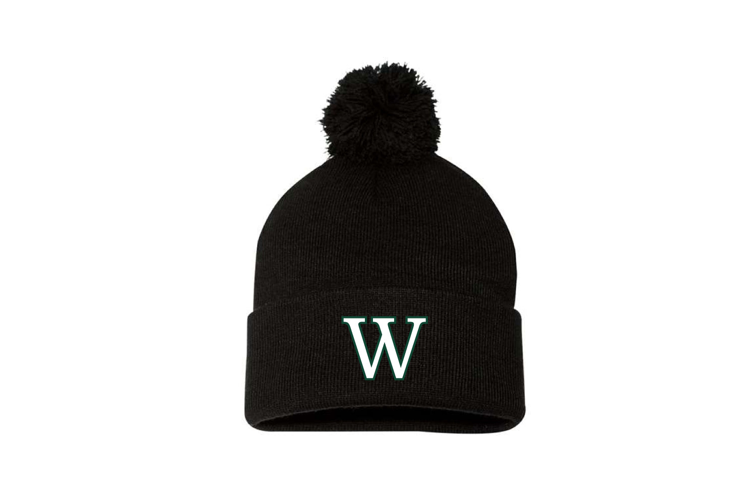 Wachusett Football Pom Beanie - Black