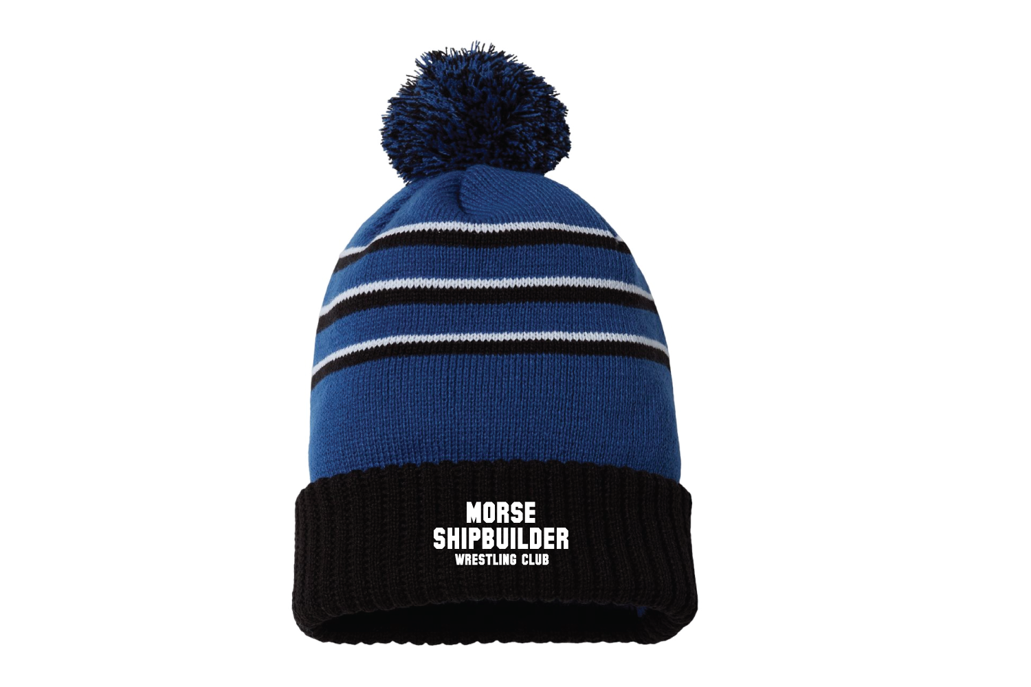 Shipbuilder Wrestling Pom Beanie - Royal/Black