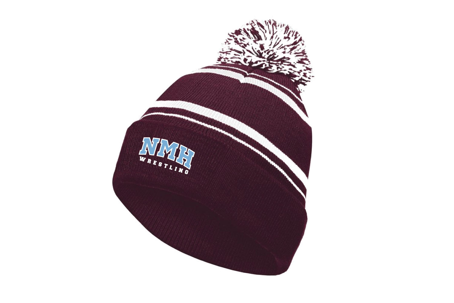 NMH Wrestling Pom Beanie - Maroon