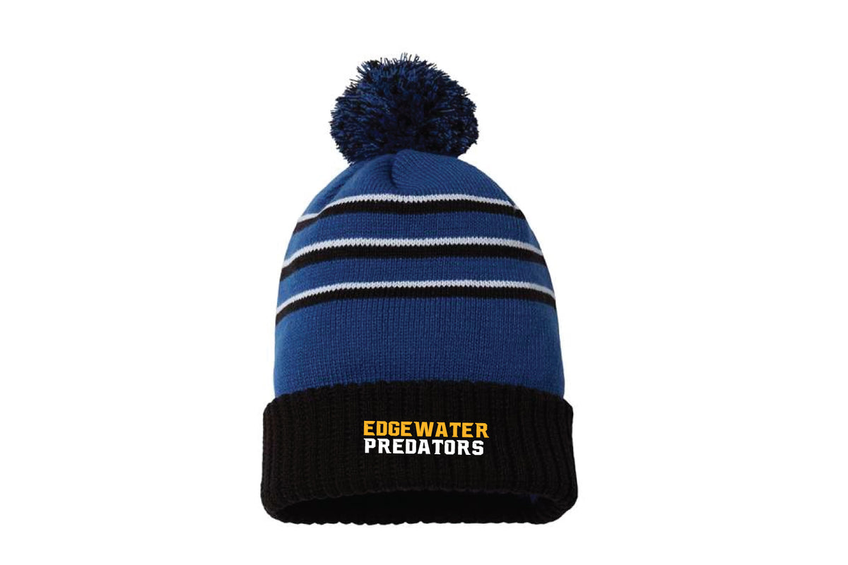Edgewater Wrestling Pom Beanie - Royal / Black