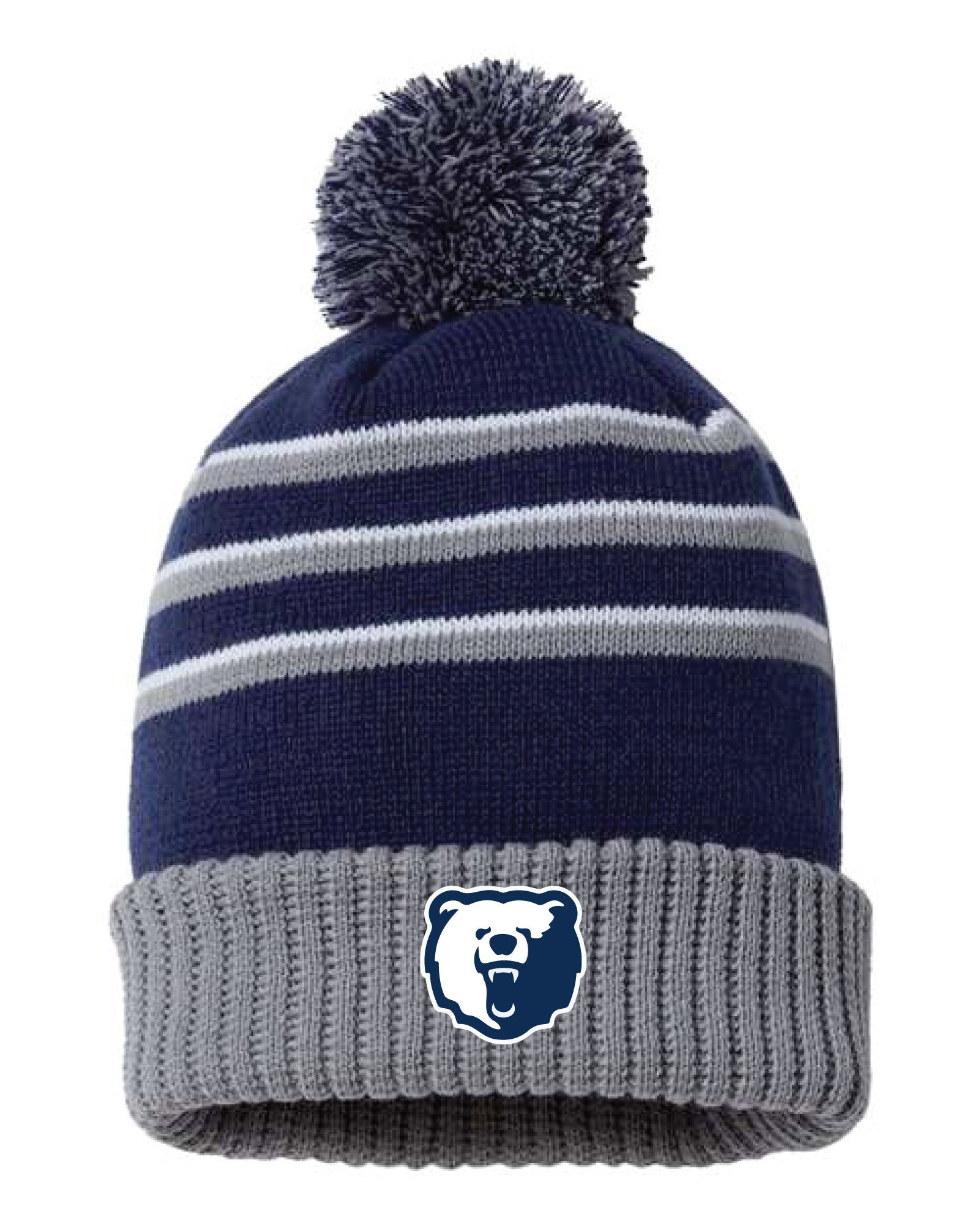 Twin Boro Football Pom Beanie - Navy