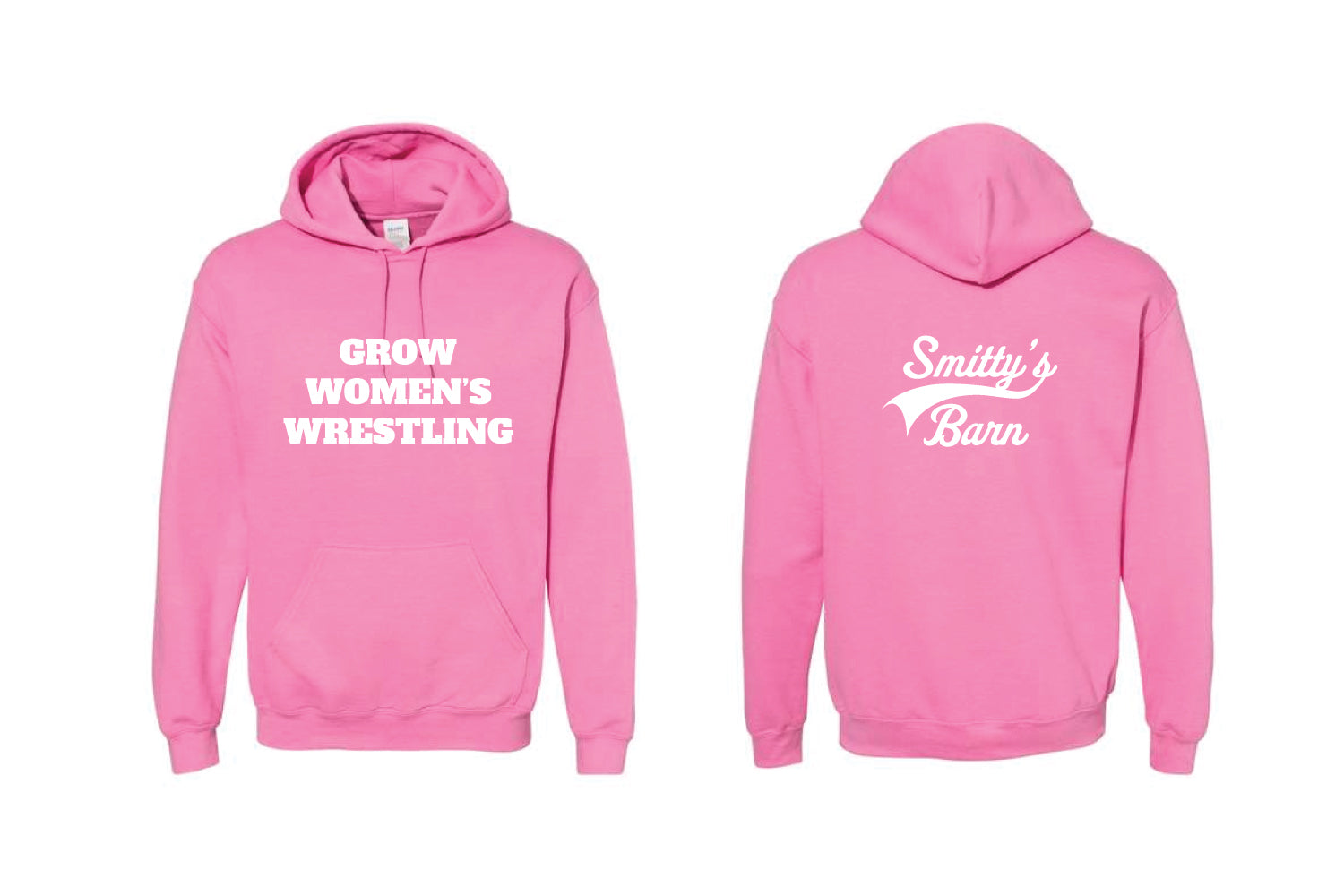 Smitty's Wrestling "Grow Women's Wrestling" Cotton Hoodie - Choose Your Color