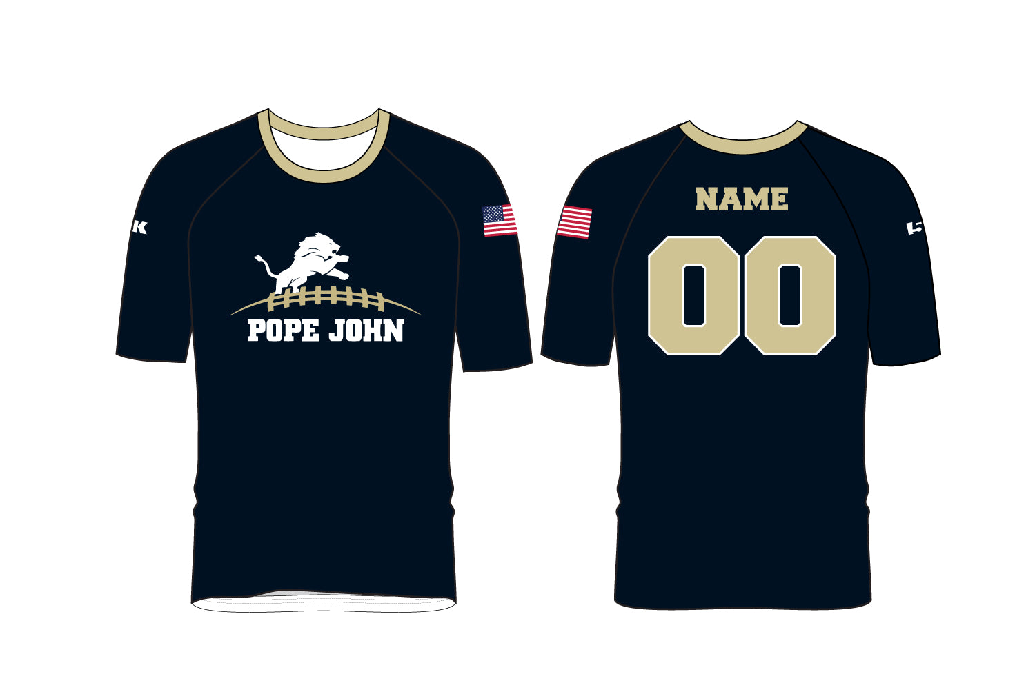 Pope John Football Sublimated Practice Shirt