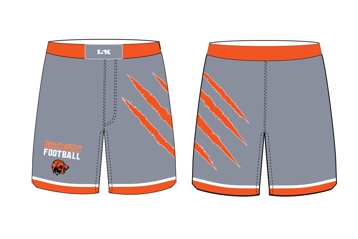 North County Lions Sublimated Practice Shorts