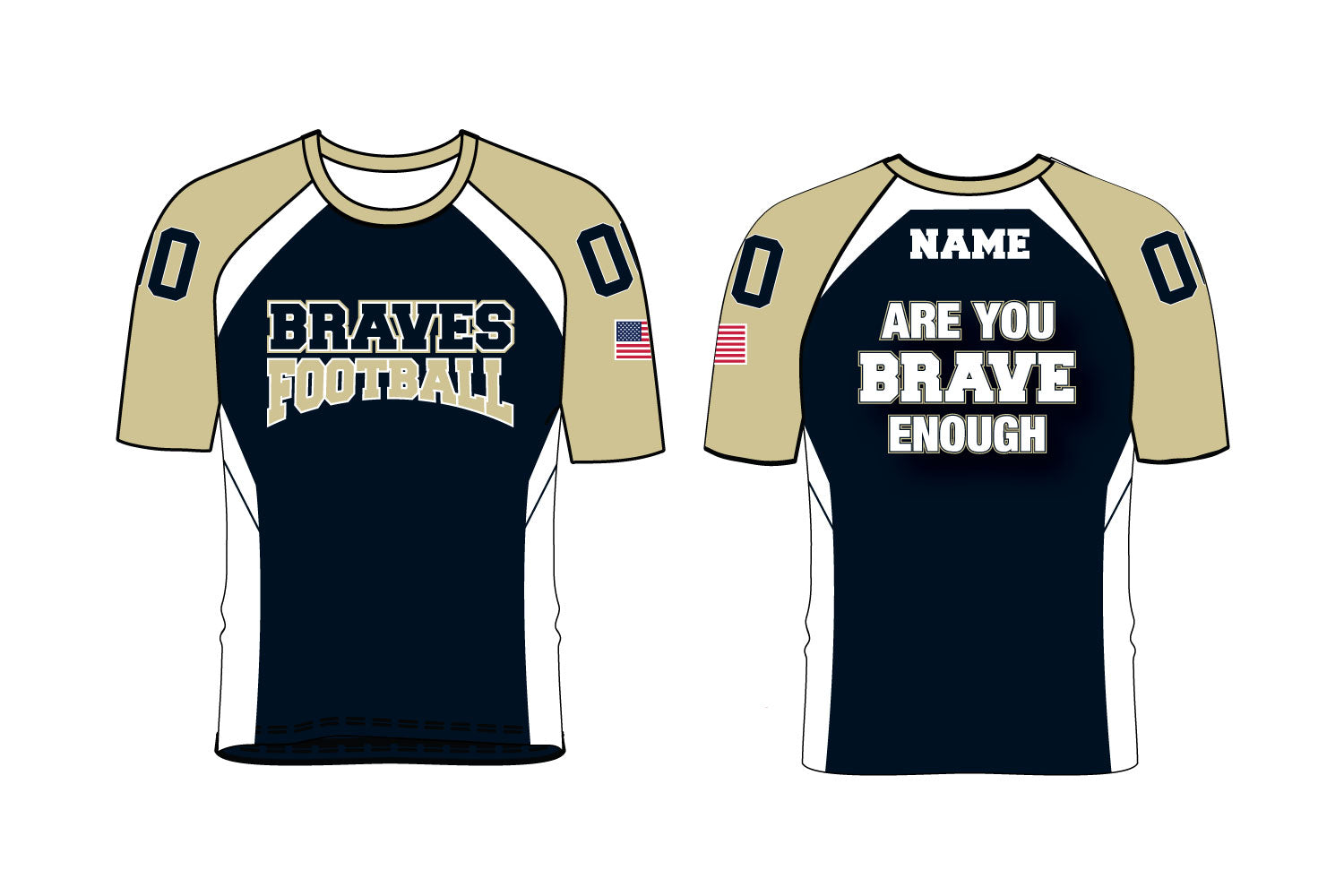 Braves Football Sublimated Practice Shirt - Design 2