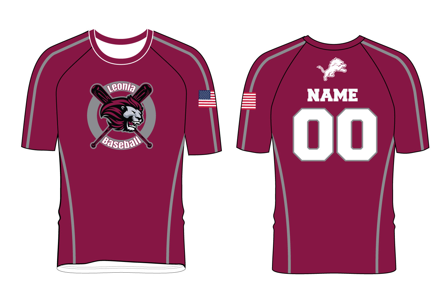 Leonia Baseball Sublimated Practice Shirt