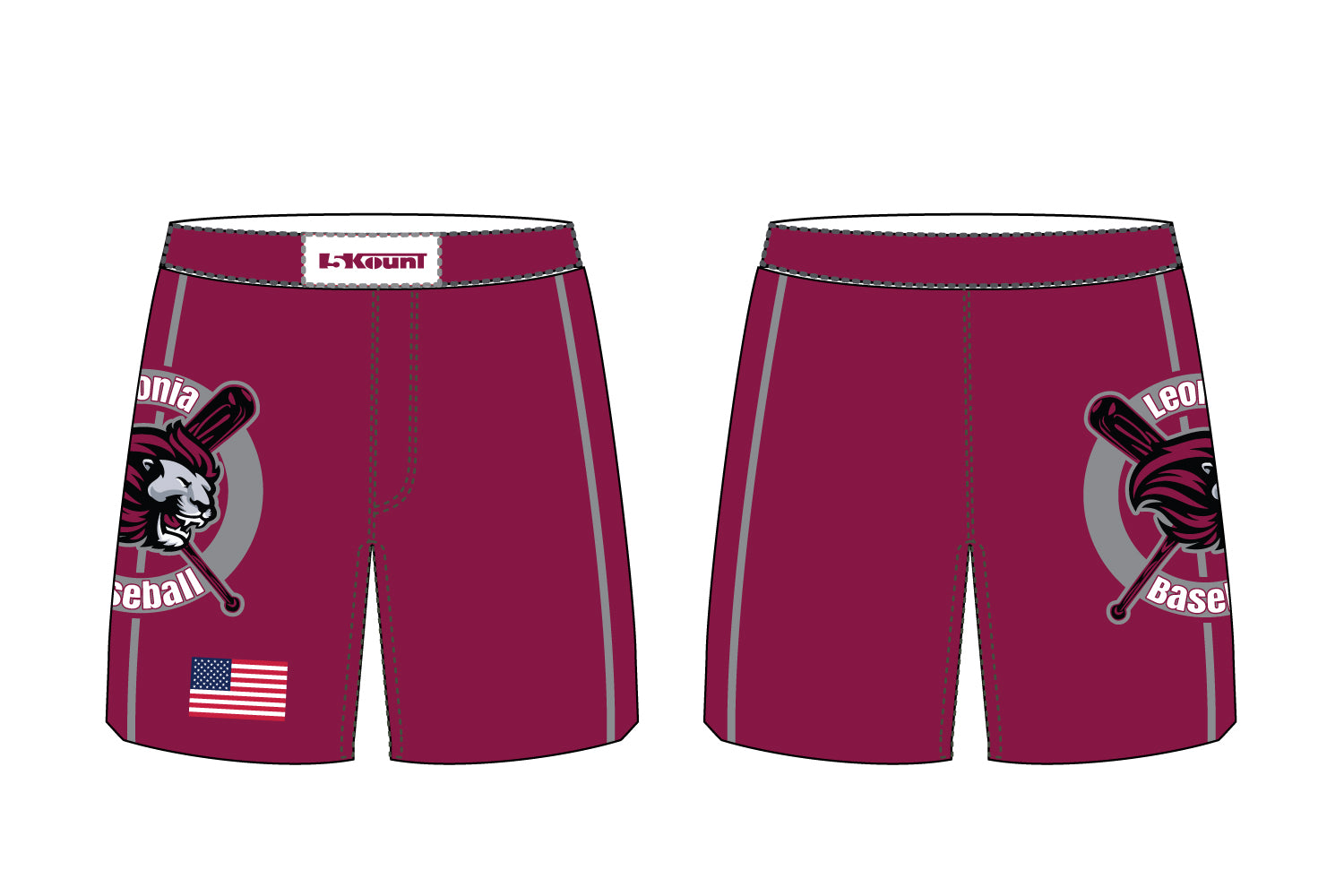 Leonia Baseball Sublimated Practice Shorts