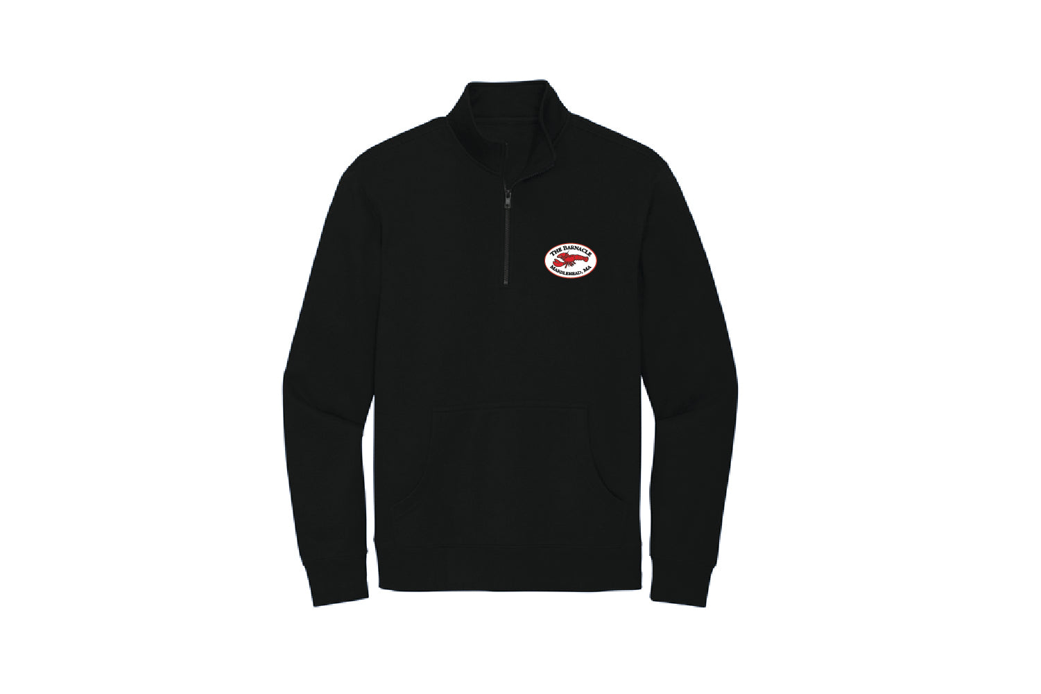 The Barnacle Unisex Fleece Qtr Zip - Black