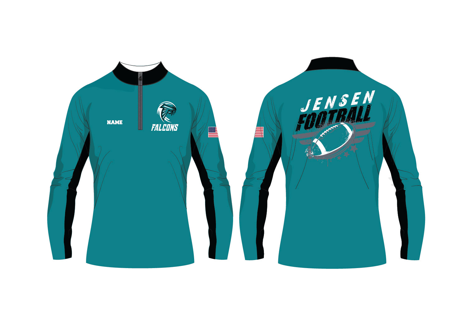 Jensen Beach Football Sublimated Quarter Zip