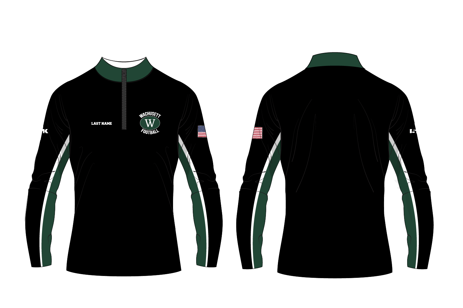 Wachusett Football Sublimated Quarter Zip