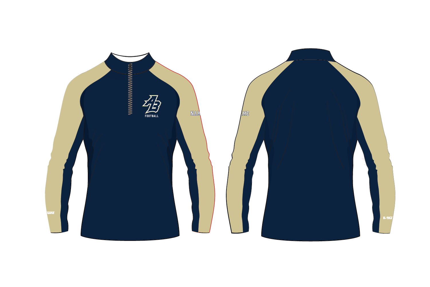 Acton Boxborough Football Sublimated Quarter Zip