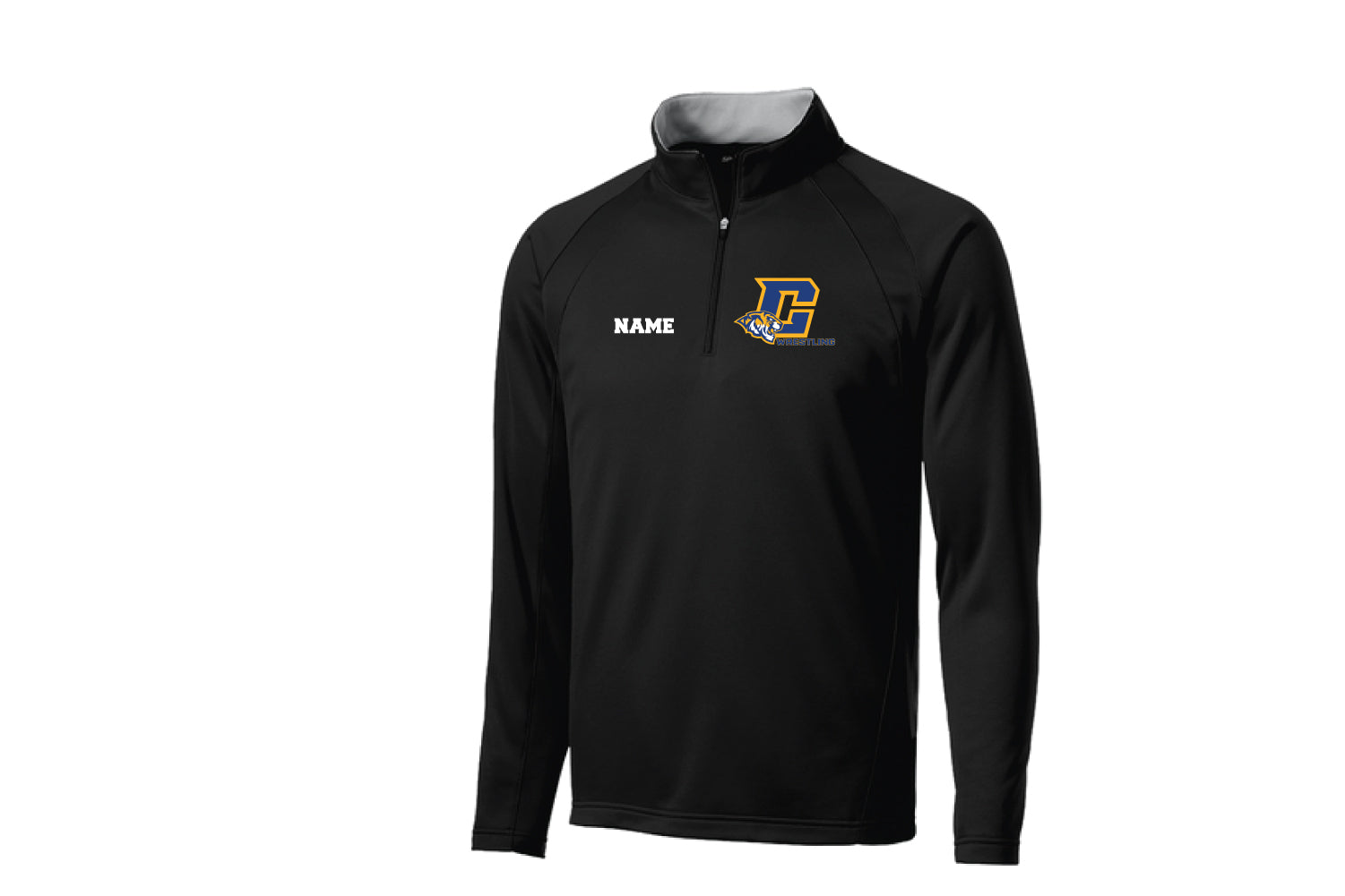 Central Wrestling 1/4 zip - Black