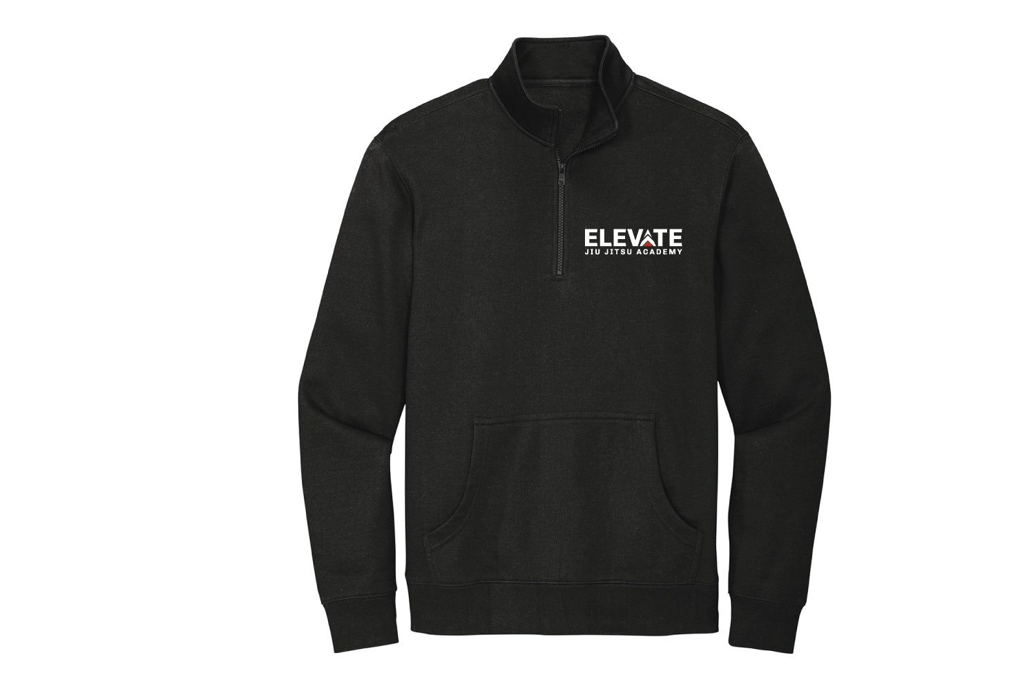 Elevate Jiu Jitsu Academy Fleece 1/4 Zip  - Black (Embroidered Logo)