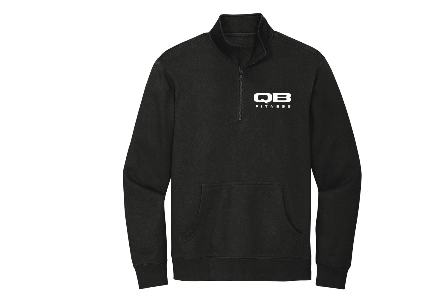 QB Fitness Fleece 1/4 Zip  - Black (Embroidered Logo)