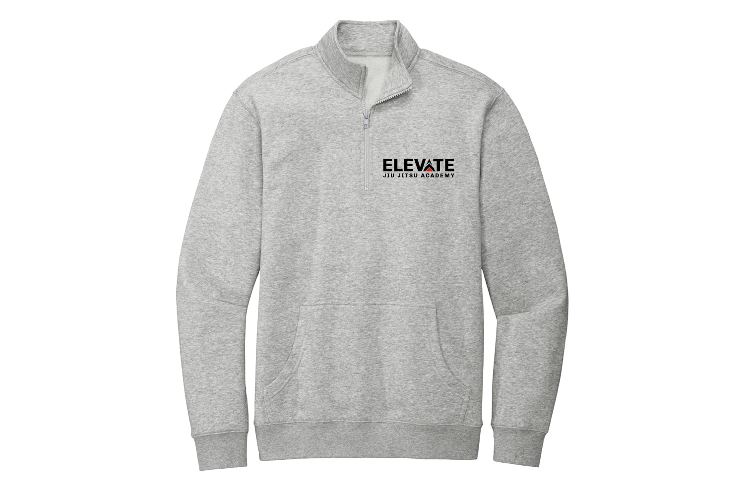 Elevate Jiu Jitsu Academy Fleece 1/4 Zip  - Grey (Embroidered Logo)