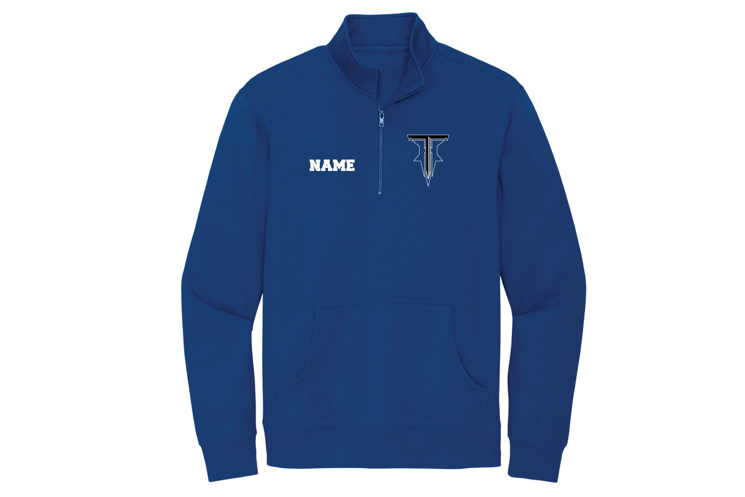 Hall Titans Football Unisex Fleece Qtr Zip - Royal